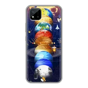 Чехол (ТПУ) с планетами на Realme C11 (2021) / C20 (Арт планети)