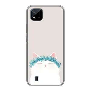 Чехол на тематику: Коты для Realme C11 (2021) / C20 (Белый котик)