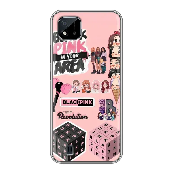 Чехол с рисунком «BLACK PINK коллаж» для Realme C11 (2021) / C20 Чехол с рисунком «BLACK PINK коллаж» для Realme C11 (2021) / C20
