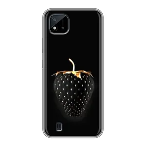 Чохол з зображенням смачної їжі для Realme C11 (2021) / C20 (Чорна полуниця)