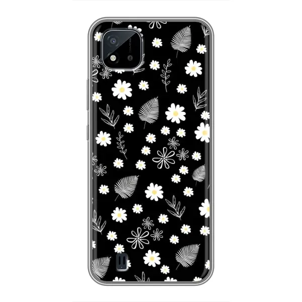 Чехол с рисунком «цветение на чорном» для Realme C11 (2021) / C20 Чехол с рисунком «цветение на чорном» для Realme C11 (2021) / C20