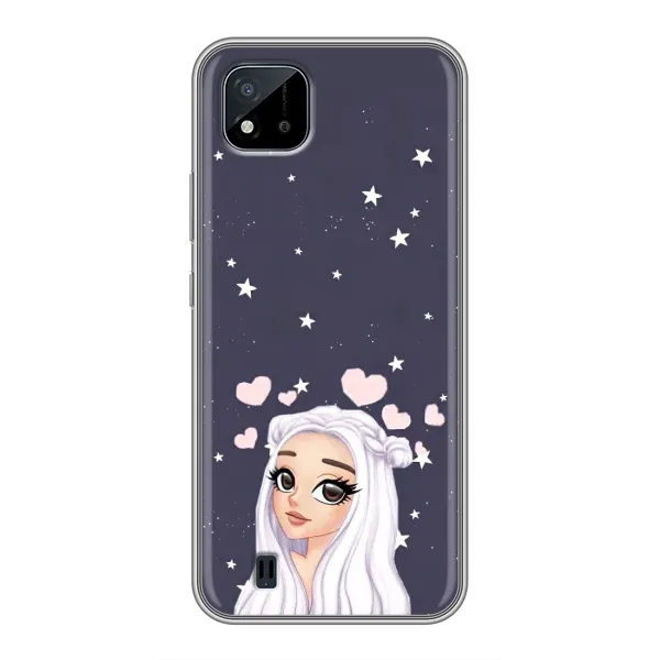 Чехол с рисунком «Девушка и сердечки» для Realme C11 (2021) / C20 Чехол с рисунком «Девушка и сердечки» для Realme C11 (2021) / C20