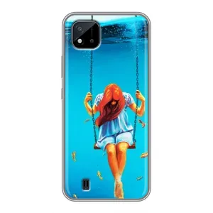 Чохол Стильні дівчата на Realme C11 (2021) / C20 (Дівчина на гойдалці)