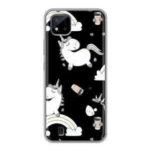 Чехол Unicorn на Realme C11 (2021) / C20 (Единорог с кофе)