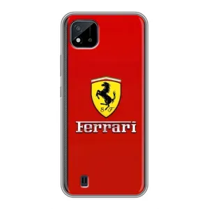 Силіконовий бампер з картинкою машини на Realme C11 (2021) / C20 (Ferrari Logo)