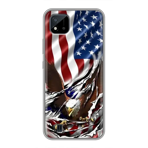 Чехол с рисунком «Флаг USA» для Realme C11 (2021) / C20 Чехол с рисунком «Флаг USA» для Realme C11 (2021) / C20