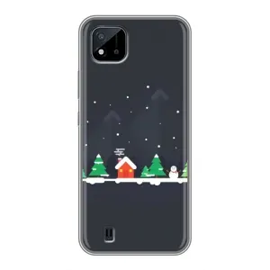 Силіконовий бампер на різдво для Realme C11 (2021) / C20 (Місто зимове)
