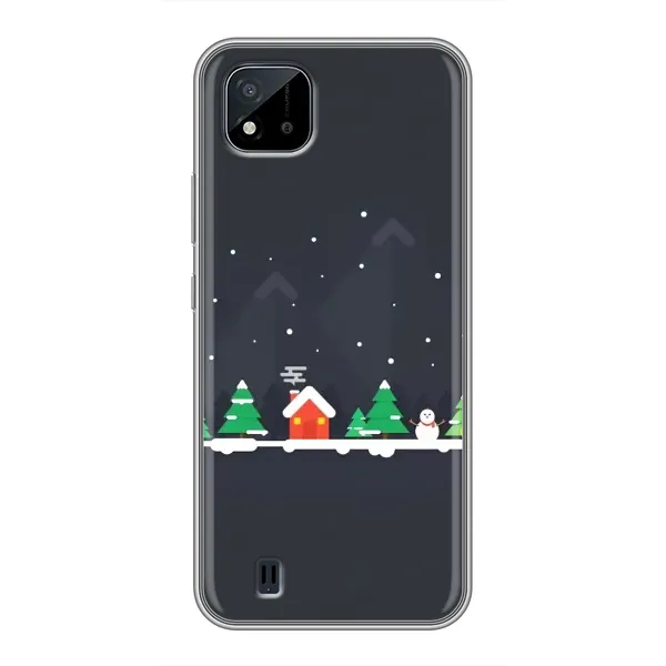 Чехол с рисунком «Город зимний» для Realme C11 (2021) / C20 Чехол с рисунком «Город зимний» для Realme C11 (2021) / C20