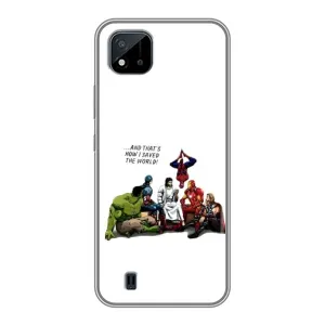 Чехлы для Realme C11 (2021) / C20 (Для Христиан) (Иисус супергерой)