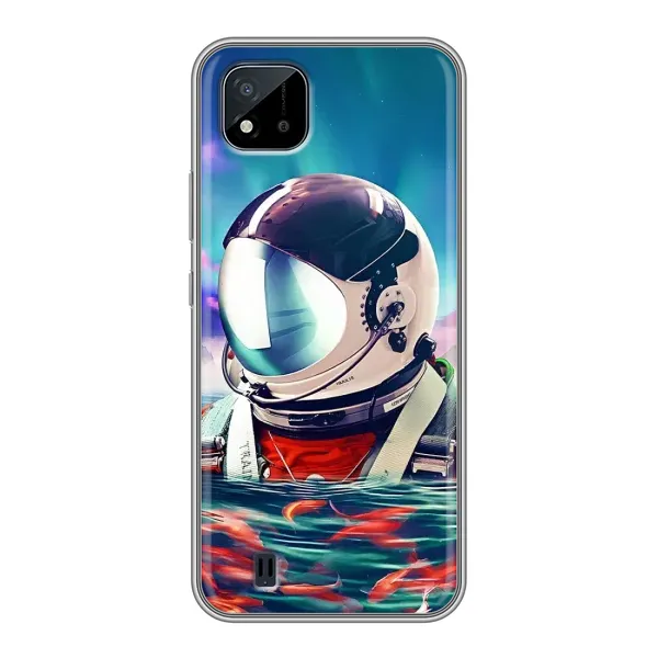 Чехол с рисунком «Космонавт в воде» для Realme C11 (2021) / C20 Чехол с рисунком «Космонавт в воде» для Realme C11 (2021) / C20