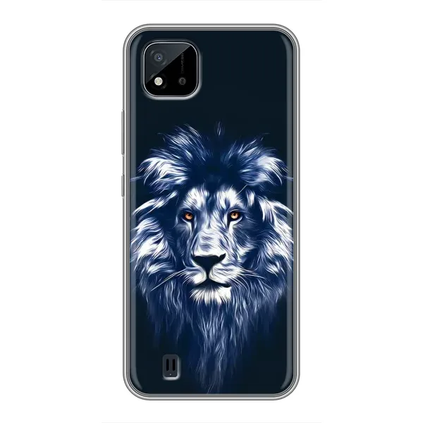 Чехол с рисунком «Лев - синий» для Realme C11 (2021) / C20 Чехол с рисунком «Лев - синий» для Realme C11 (2021) / C20