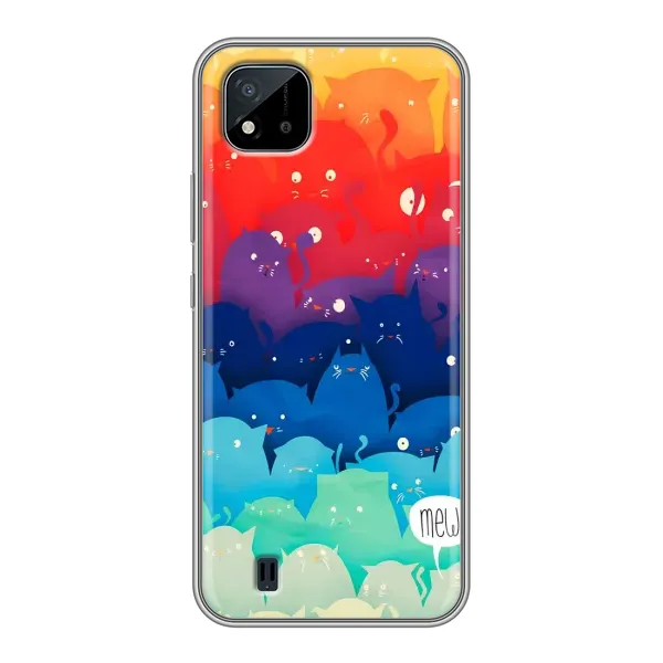 Чехол с рисунком «Mew» для Realme C11 (2021) / C20