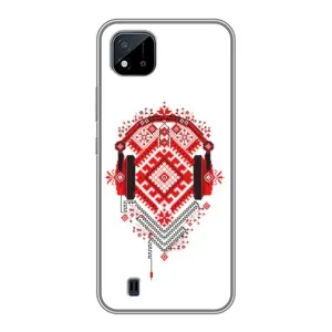 Силиконовый Чехол на Realme C11 (2021) / C20 с картинкой Вышиванки (Модная вышиванка)