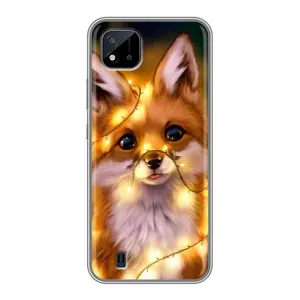 Чехол с Лисичкой для Realme C11 (2021) / C20 (Новогодний лисенок)