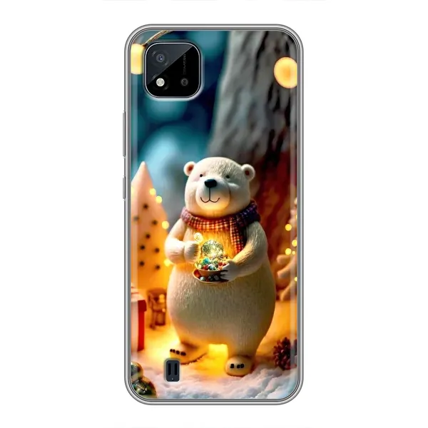 Чехол с рисунком «Новогодний ведмеженок» для Realme C11 (2021) / C20 Чехол с рисунком «Новогодний ведмеженок» для Realme C11 (2021) / C20