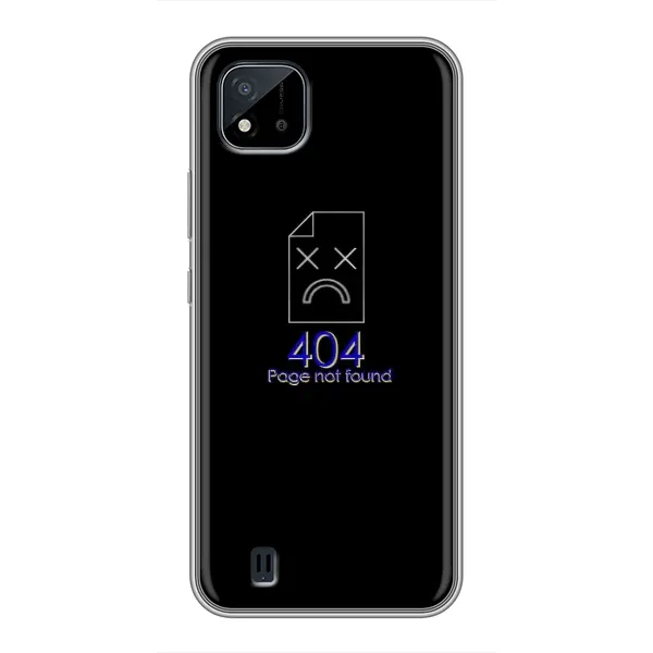 Чехол с рисунком «Ошибка 404» для Realme C11 (2021) / C20 Чехол с рисунком «Ошибка 404» для Realme C11 (2021) / C20