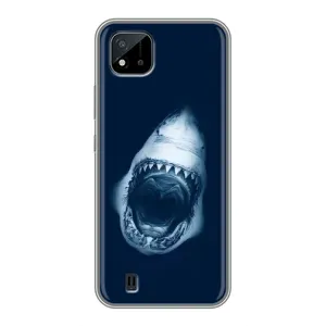 Силиконовый бампер с картинкой животных для Realme C11 (2021) / C20 (Пасть Акулы)