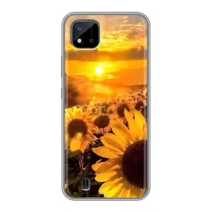 Чехол с Цветами для Realme C11 (2021) / C20 (поле подсолнухов)
