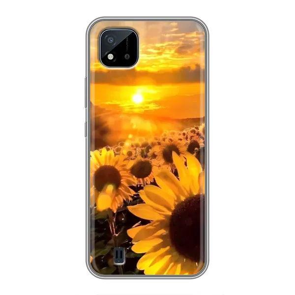 Чехол с рисунком «поле подсолнухов» для Realme C11 (2021) / C20