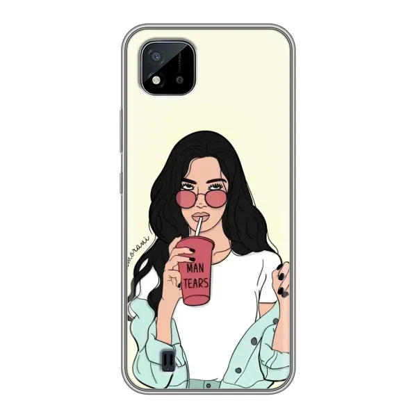 Чехол с рисунком «С напитком» для Realme C11 (2021) / C20 Чехол с рисунком «С напитком» для Realme C11 (2021) / C20