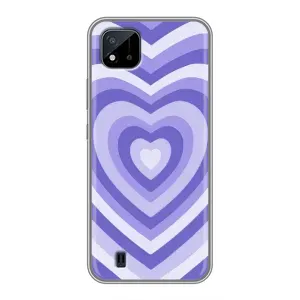 Чехлы с тематикой "Маленькие Сердечки" на Realme C11 (2021) / C20 (Сердце фиолет)