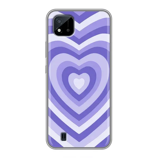 Чехол с рисунком «Сердце фиолет» для Realme C11 (2021) / C20 Чехол с рисунком «Сердце фиолет» для Realme C11 (2021) / C20