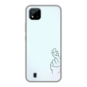 Чехлы (Знак сердечка) на Realme C11 (2021) / C20 (Сердце на голубом)