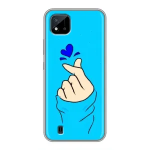 Чехлы (Знак сердечка) на Realme C11 (2021) / C20 (Сердце на синем)