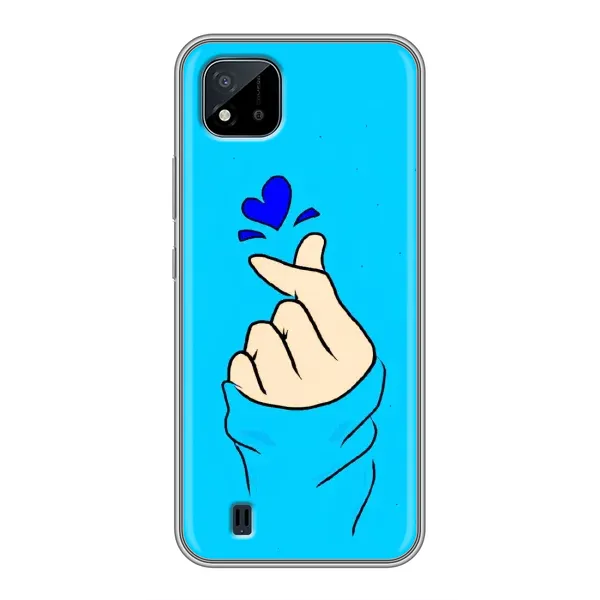 Чехол с рисунком «Сердце на синем» для Realme C11 (2021) / C20 Чехол с рисунком «Сердце на синем» для Realme C11 (2021) / C20