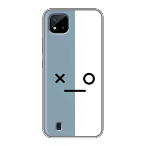 Силиконовые Чехлы (смешные стикеры) для Realme C11 (2021) / C20 (Серо-белый)