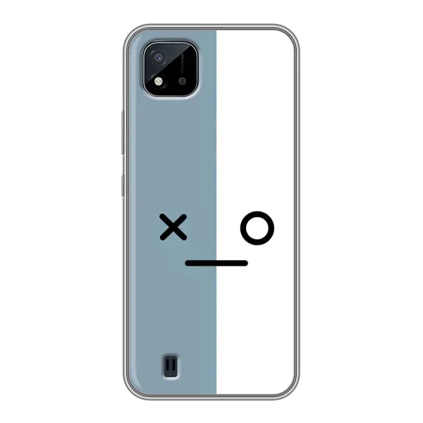 Чехол с рисунком «Серо-белый» для Realme C11 (2021) / C20 Чехол с рисунком «Серо-белый» для Realme C11 (2021) / C20
