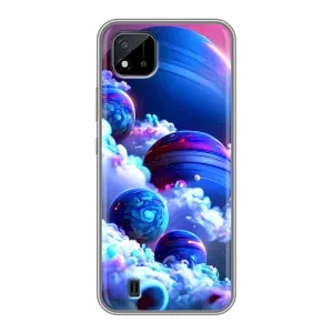 Чехлы КОСМОС для Realme C11 (2021) / C20 (Синие планеты)