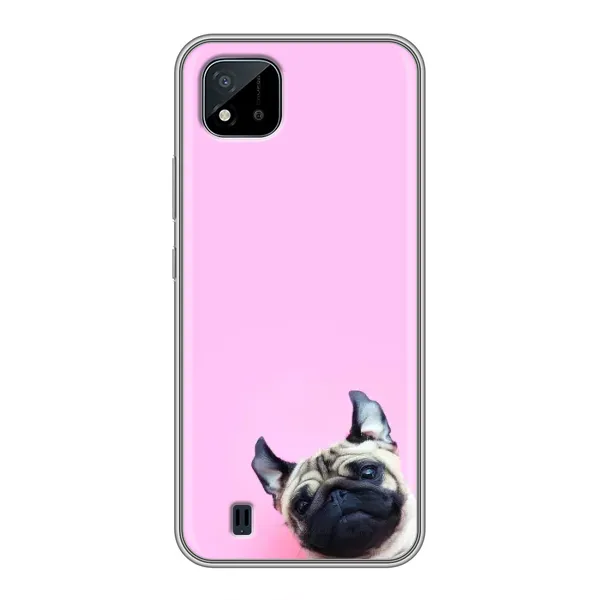 Чехол с рисунком «Собака на розовом» для Realme C11 (2021) / C20 Чехол с рисунком «Собака на розовом» для Realme C11 (2021) / C20