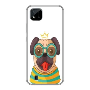 Бампер для Realme C11 (2021) / C20 с картинкой "Песики" (Собака Король)