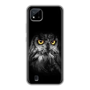 Чохли з принтом СОВИ для Realme C11 (2021) / C20 (Сова на чорному)