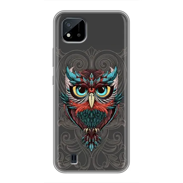 Чехол с рисунком «Сова на сером» для Realme C11 (2021) / C20 Чехол с рисунком «Сова на сером» для Realme C11 (2021) / C20