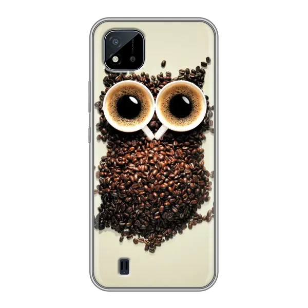Чехол с рисунком «Сова с зерен кофе» для Realme C11 (2021) / C20 Чехол с рисунком «Сова с зерен кофе» для Realme C11 (2021) / C20