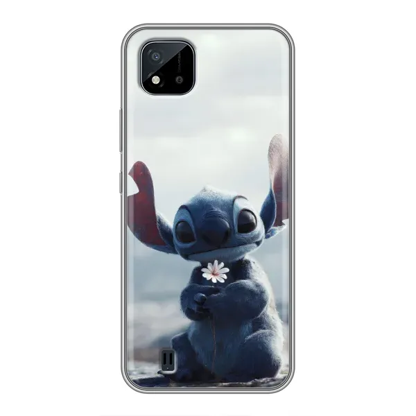 Чохол з малюнком «Стіч з квіткою» для Realme C11 (2021) / C20 Чохол з малюнком «Стіч з квіткою» для Realme C11 (2021) / C20