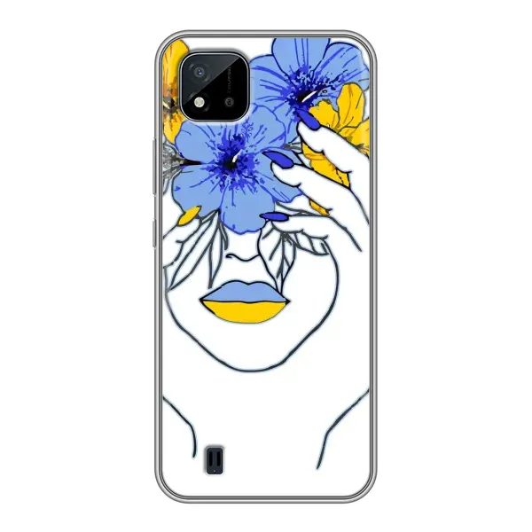 Чохол з малюнком «Українка на всю голову» для Realme C11 (2021) / C20 Чохол з малюнком «Українка на всю голову» для Realme C11 (2021) / C20