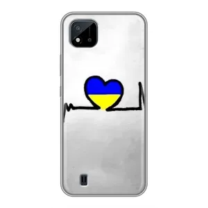 Силиконовый Чехол на Realme C11 (2021) / C20 (Я-Украина) (Украинская кардиограмма)