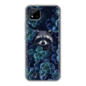 Силиконовый Чехол с Енотами на Realme C11 (2021) / C20 (В цветах)