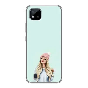 Силіконовый Чохол на Realme C11 (2021) / C20 з картинкой Модных девушек (В шапці)