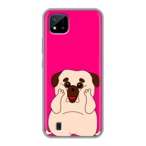 Чехол (ТПУ) Милые собачки для Realme C11 (2021) / C20 (Веселый Мопсик)