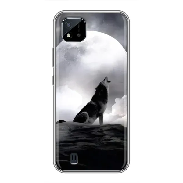 Чехол с рисунком «Волк и луна» для Realme C11 (2021) / C20