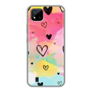 Чехлы с тематикой "Маленькие Сердечки" на Realme C11 (2021) / C20 (Яркие сердечки)