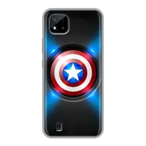 Чехол с Щитом Капитана Америки на Realme C11 (2021) / C20 (Яркий Щит Капитана)