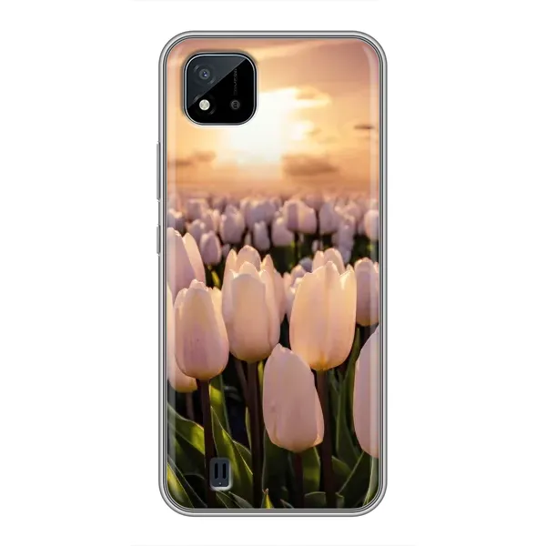 Чехол с рисунком «Закат с цветами» для Realme C11 (2021) / C20 Чехол с рисунком «Закат с цветами» для Realme C11 (2021) / C20