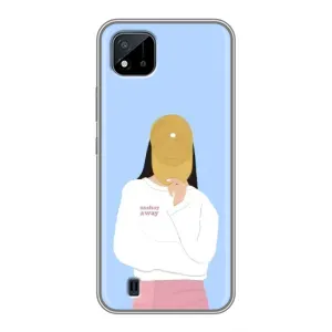 Силіконовый Чохол на Realme C11 (2021) / C20 з картинкой Модных девушек (Жовта кепка)