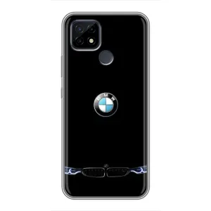 Силіконовий бампер з картинкою машини на Realme C21 (Чорний BMW)