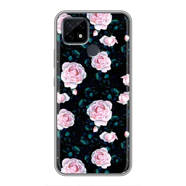 Чехол с рисунком «Чайные розы» для Realme C21